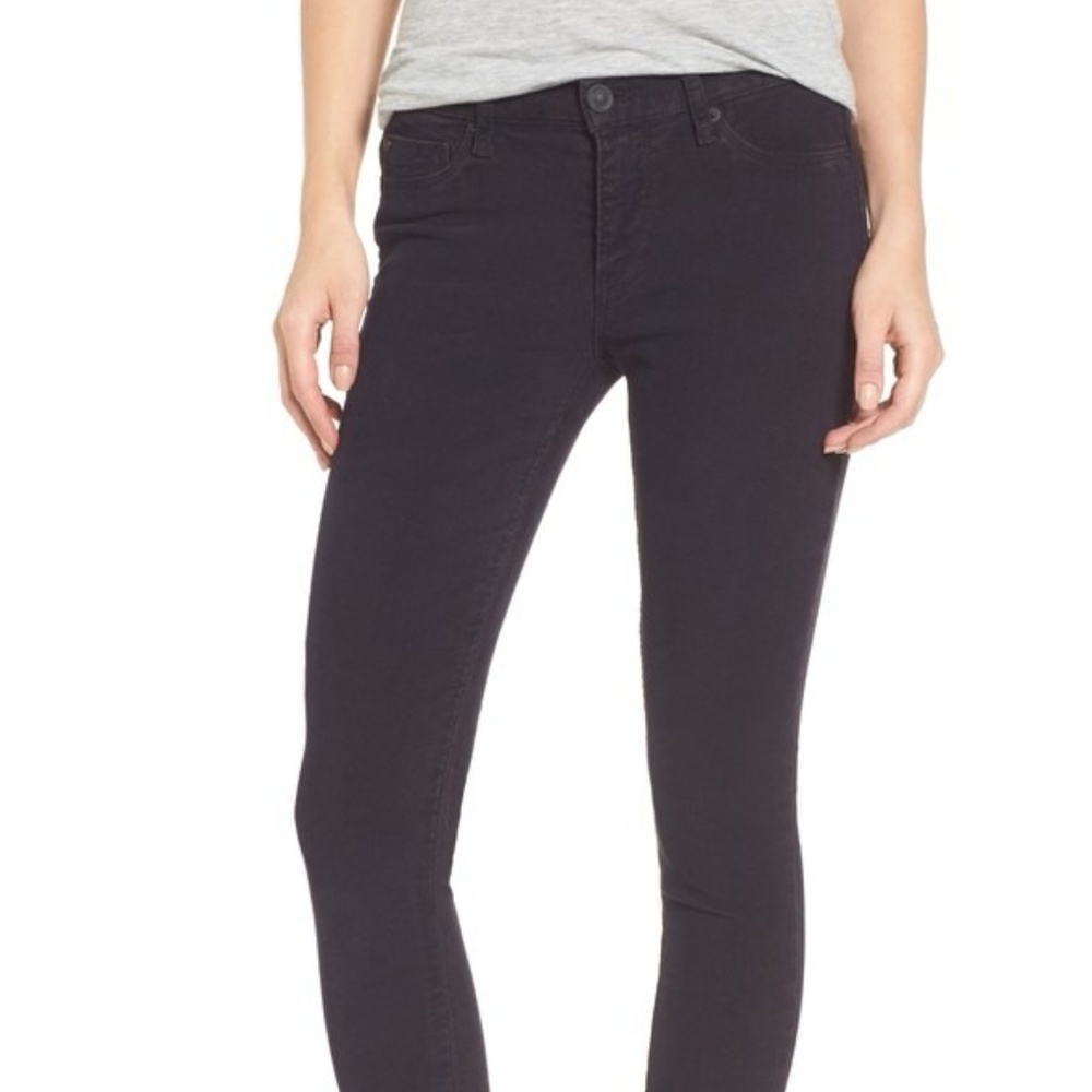 Hudson Nico Midrise Skinny Cord in Chocolate Brown